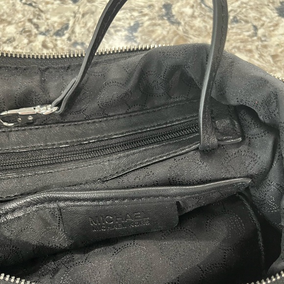 MICHAEL Michael Kores all leather with silver inlaid beads. Gently used. - Picture 2 of 3